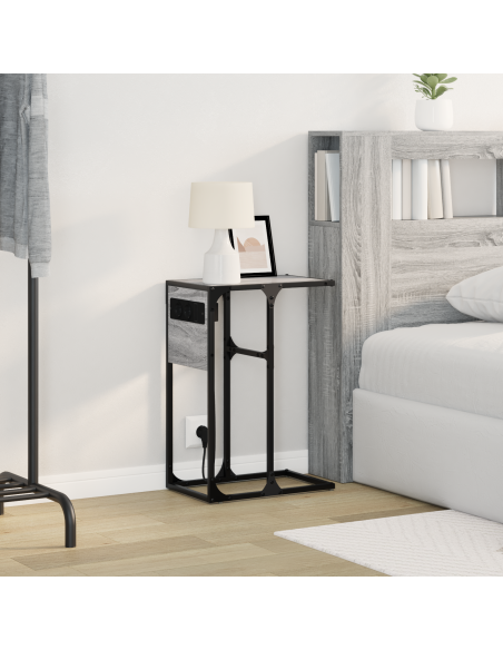 Comodino Grigio sonoma 41.5 x 26 x 60.5 cm Legno multistrato