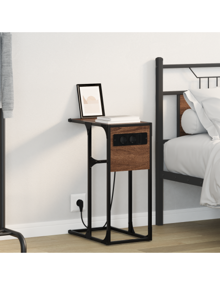 Armadio da Notte Rovere Marrone 41,5 x 26 x 60,5 cm