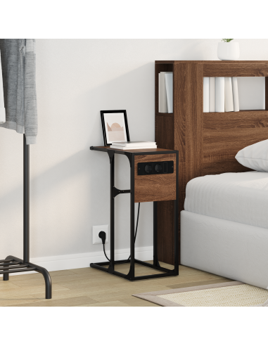 Armadio da Notte Rovere Marrone 41,5 x 26 x 60,5 cm