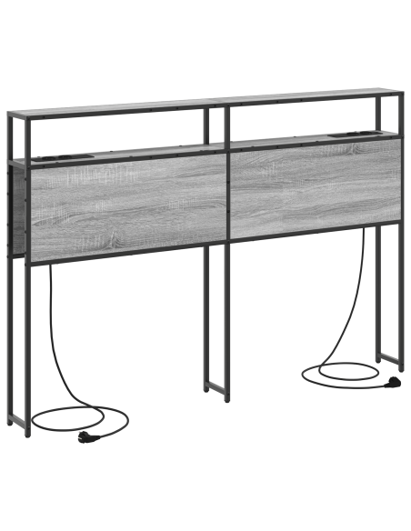 Testata contenitore Grigio sonoma 135 cm Legno multistrato