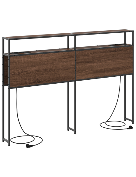 Testata contenitore Rovere marrone 135 cm Legno multistrato