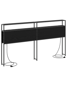 Testata contenitore Rovere nero 180 cm Legno multistrato