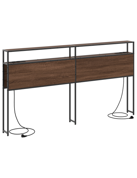 Testata contenitore Rovere marrone 180 cm Legno multistrato