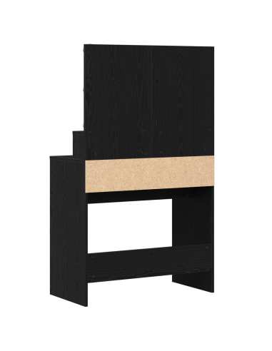 Tavolo da Trucco con cassetto Rovere Nero 80 x 41 x 134,5 cm