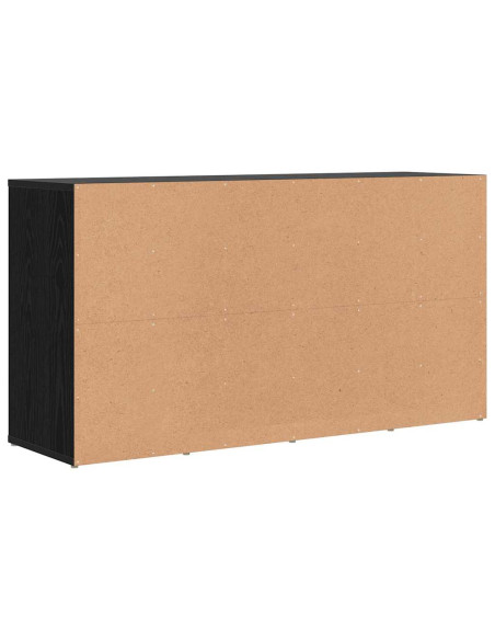 Panca per scarpe Rovere nero 103 x 30 x 55 cm Legno multistrato
