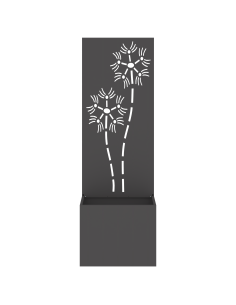 Schermo per privacy in giardino Floreale Nero 50 x 32 x 150 cm