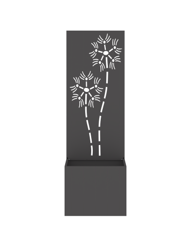 Schermo per privacy in giardino Floreale Nero 50 x 32 x 150 cm