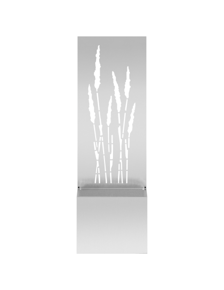 Vaso da Giardino con Pannello Decorativo Argento 50 x 140 cm