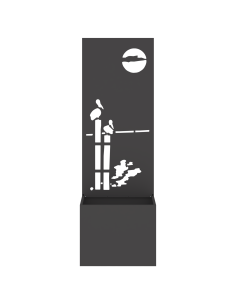 Schermo per privacy in giardino Traforo Nero 50 x 32 x 150 cm