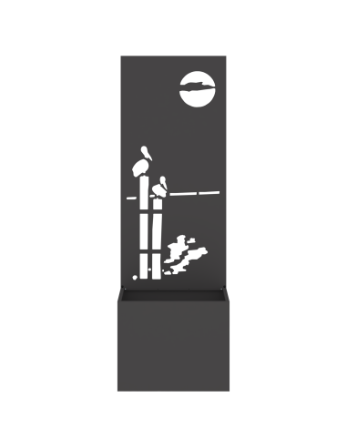 Schermo per privacy in giardino Traforo Nero 50 x 32 x 150 cm