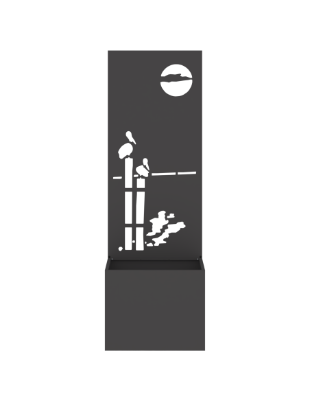 Schermo per privacy in giardino Traforo Nero 50 x 32 x 150 cm