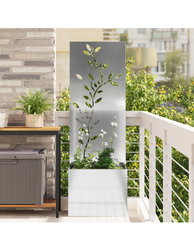 Schermo per privacy in giardino Argento 50 x 32 x 150 cm