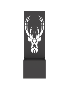 Schermo per privacy in giardino Stampa animale Nero 50 x 140 cm