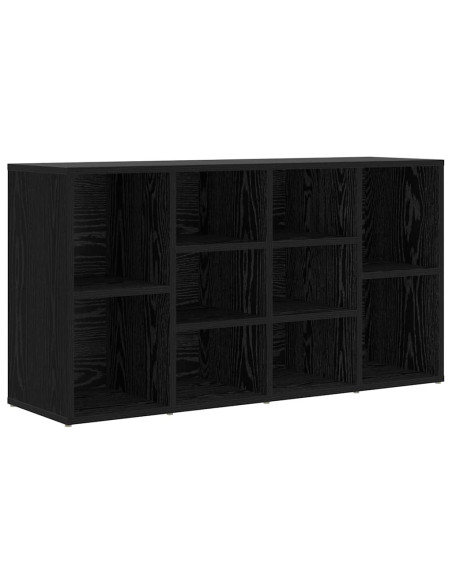 Panca per scarpe con lo scaffale Rovere Nero 103 x 30 x 54,5 cm