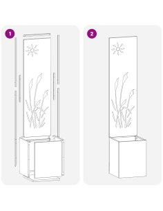 Schermo per privacy in giardino Antracite 50 x 32 x 150 cm 2