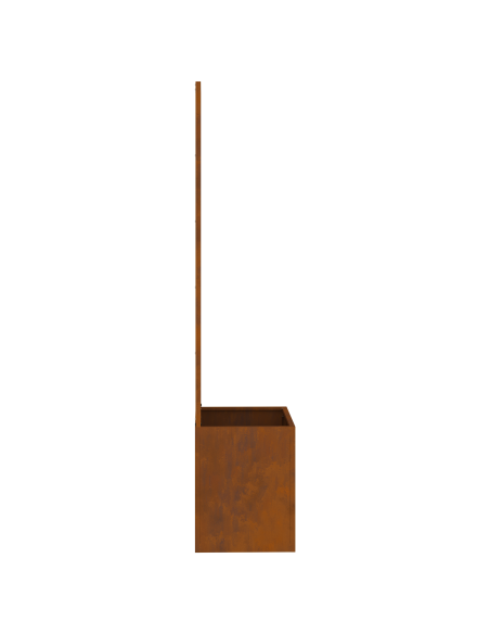 Vaso da Giardino con Pannello Decorativo Ruggine 50 x 140 cm