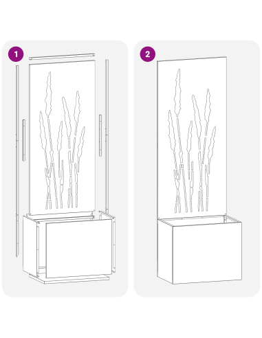 Schermo per privacy in giardino Traforo Argento 50 x 140 cm