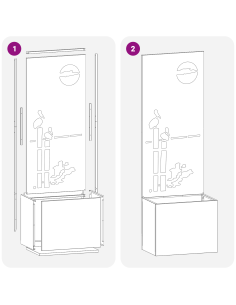 Schermo per privacy in giardino Traforo Nero 50 x 32 x 150 cm 2