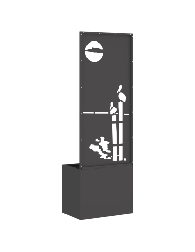 Schermo per privacy in giardino Traforo Nero 50 x 32 x 150 cm