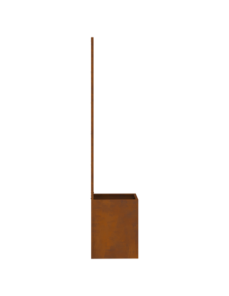 Vaso da Giardino con Pannello Decorativo Ruggine 50 x 140 cm