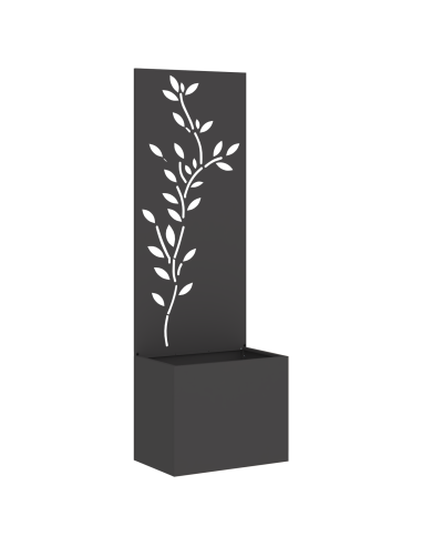 Schermo per privacy in giardino Floreale Nero 50 x 32 x 150 cm