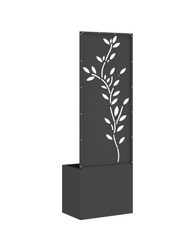 Schermo per privacy in giardino Floreale Nero 50 x 32 x 150 cm