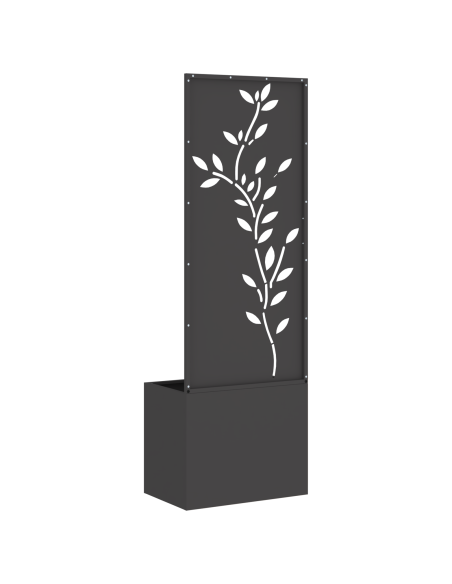 Schermo per privacy in giardino Floreale Nero 50 x 32 x 150 cm