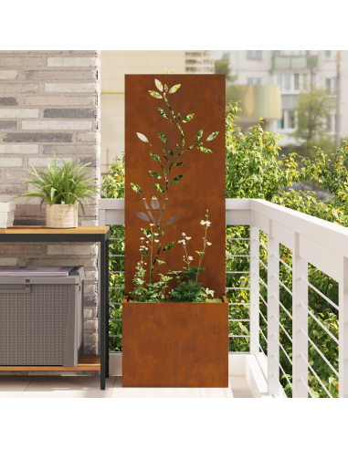 Schermo per privacy in giardino Floreale Ruggine 50 x 140 cm