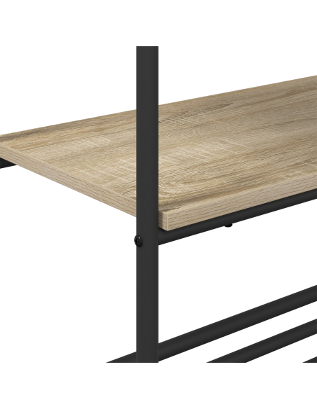 Ripiano per vestiti con mensole rovere sonoma 60 x 30 x 171 cm