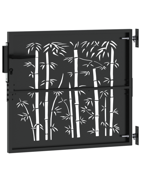 Cancello da giardino Altro con blocco Nero 105 x 100 cm