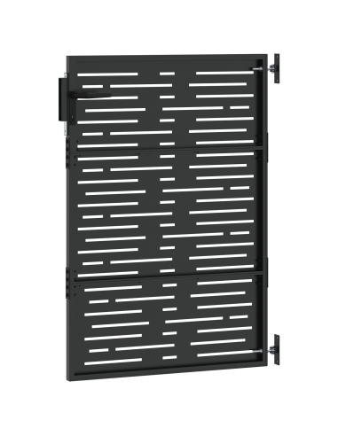 Cancello da giardino con blocco Nero 85 x 150 cm