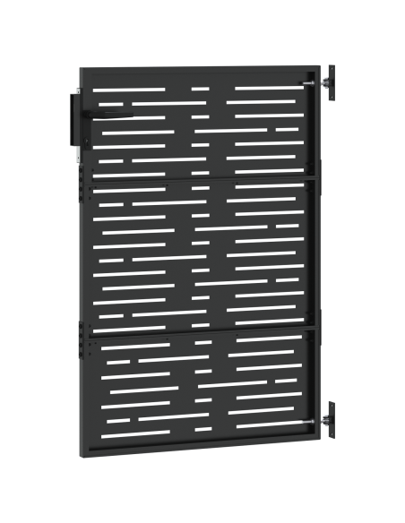 Cancello da giardino con blocco Nero 85 x 150 cm