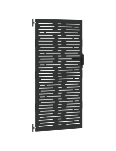 Cancello da giardino con blocco Nero 85 x 175 cm