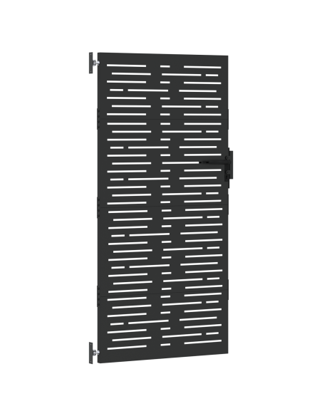 Cancello da giardino con blocco Nero 85 x 175 cm