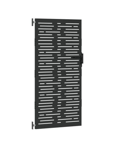 Cancello da giardino con blocco Nero 85 x 200 cm