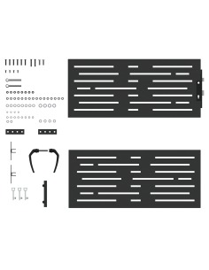 Cancello da giardino con blocco Nero 85 x 100 cm 2