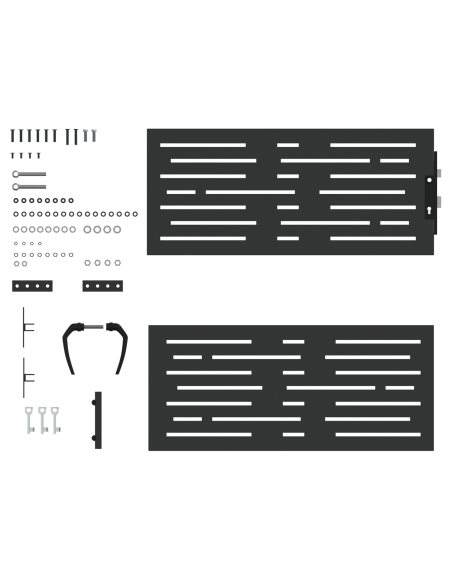 Cancello da giardino con blocco Nero 85 x 100 cm