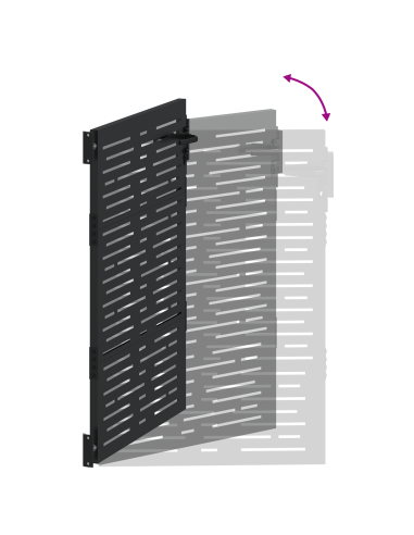 Cancello da giardino con blocco Nero 85 x 125 cm