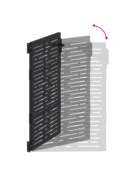 Cancello da giardino con blocco Nero 85 x 125 cm