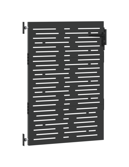 Cancello da giardino con blocco Nero 85 x 150 cm