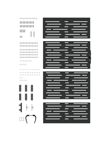 Cancello da giardino con blocco Nero 85 x 200 cm