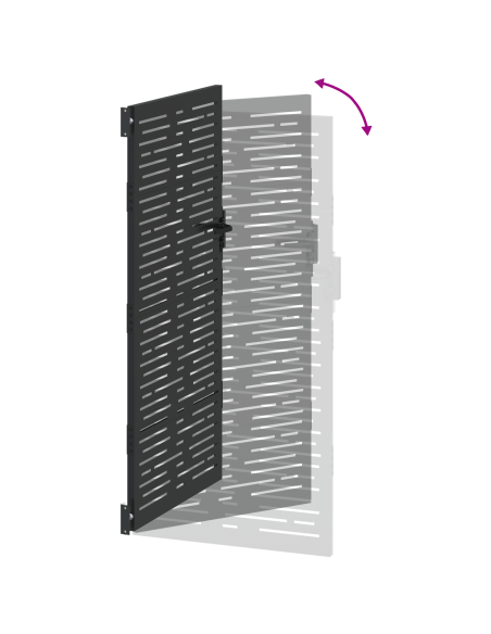 Cancello da giardino con blocco Nero 85 x 200 cm