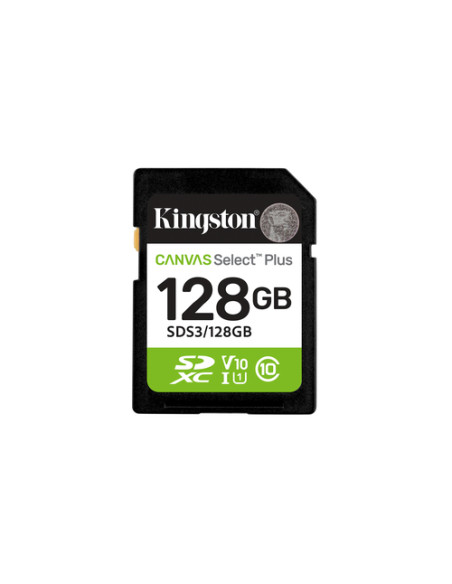 Kingston Technology 128GB SDXC Canvas Select Plus Gen3 150MB/s C10 UHS-I U1 V10