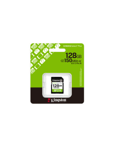 Kingston Technology 128GB SDXC Canvas Select Plus Gen3 150MB/s C10 UHS-I U1 V10