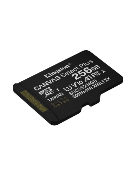Kingston Technology 256GB microSDXC Canvas Select Plus Gen3 150MB/s A1 (Adattatore SD incluso)