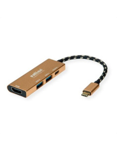 DOCKING TYPE C-MULTIPORT 4IN1 1*HDMI 4K/2*USB 3.2/1*USB C PD