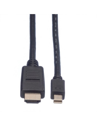 Value 11.99.5790 cavo e adattatore video 1 m Mini DisplayPort Nero