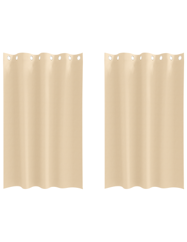 Tende Blackout con Anelli 2 pcs Crema 175 x 140 cm Poliestere