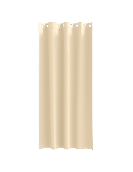 Tende con tende 2 pcs Crema 245 x 140 cm Poliestere