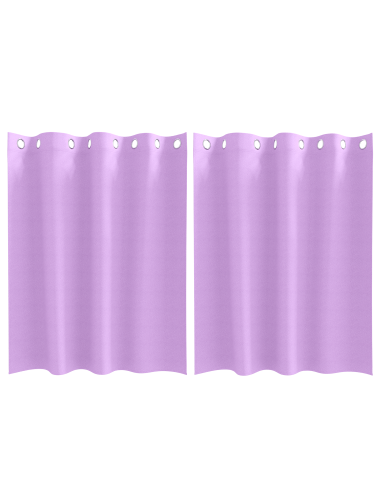 Tende Blackout con Anelli 2 pcs Viola 140 x 140 cm Poliestere
